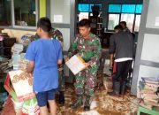 Paska Banjir, Koramil 10 Batang Kerja Bakti Bersihkan Sekolah