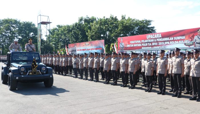 493 siswa Bintara Polri Tahun Ajaran 2018-2019 SPN Batua Polda Sulsel Resmi Mengemban Amanah Anggota Polri