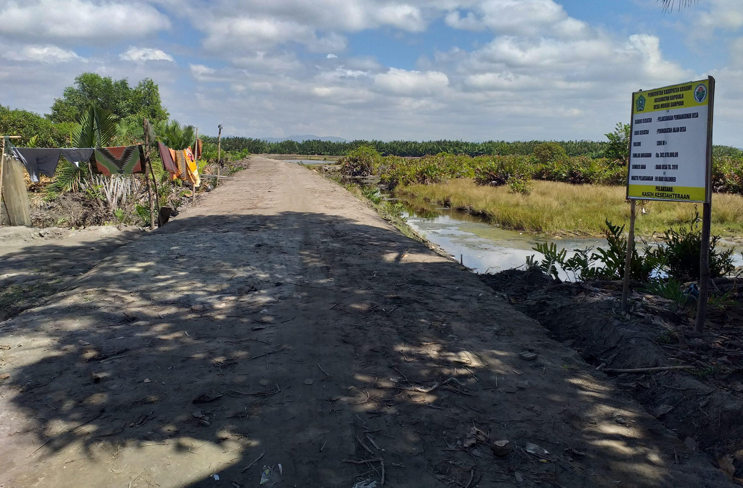 Desa Muara Sampara Konawe Tingkatkan Pembangunan Infrastruktur Desa