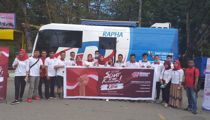 HUT RI Ke-74 Tahun, Klinik Diagnostik Rapha Beri Pemeriksaan Gratis Ke Warga Kendari
