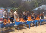 Rugikan Negara, Barang Ilegal Senilai Rp 1,79 Milyar, Dimusnahkan Oleh Gubernur Sultra