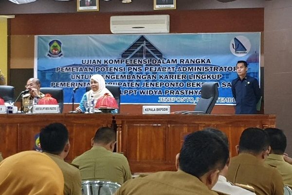 BKPSDM Jeneponto Adakan UKOM Untuk 116 Pejabat Eselon III
