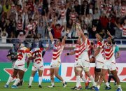 Kalahkan Skotlandia, Jepang dedikasikan kemenangan bersejarah untuk korban topan