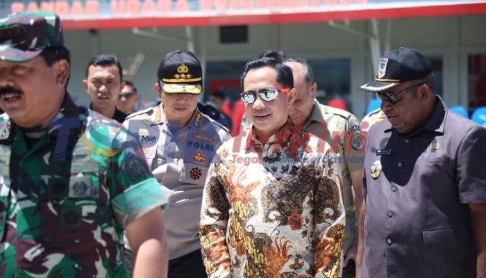 Mendagri dan rombongan Meninjau Pengamanan Kunjungan Kerja Presiden RI di Wamena Jayawijaya