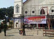 Sambut Perayaan HUT Korps Arhanud ke 73, Personel Yonarhanud 4/AAY Laksanakan Karya Bhakti di Gereja