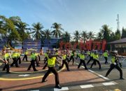 Satlantas Polres Takalar Gelar Latihan Drill Tongkat Polri
