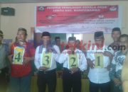 Pencabutan Nomor Urut Calon Kepala Desa Lentu, Massa Pendukung Membludak