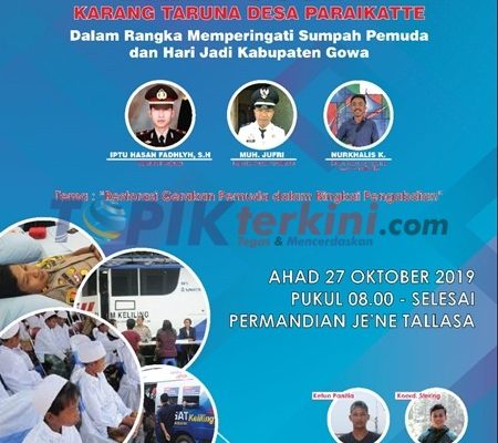 Bersama Karang Taruna Desa Paraikatte, Polsek Bajeng akan Gelar Bakti Sosial