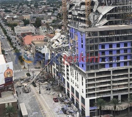 Satu tewas saat hotel yang sedang dibangun runtuh di New Orleans