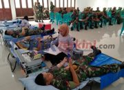 Meriahkan HUT Korps Arhanud ke-73, Personel dan Persit Yonarhanud 4/AAY Ikut Aksi Donor Darah