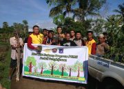 Peduli Penghijauan, Personil Polsek Polsel Lakukan Penanaman Pohon