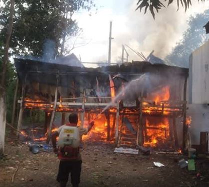 Ditinggal ke Sawah, Rumah Anggota BPD Desa Barana Hangus dilalap Api