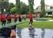 Jaga Kebugaran, Persit Kodim 1426/Takalar Gelar Senam Bersama