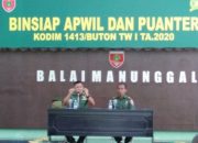 Kepala Seksi Teritorial Korem 143/HO Laksanakan Pengawasan dan Evaluasi Di Kodim 1413/ Buton