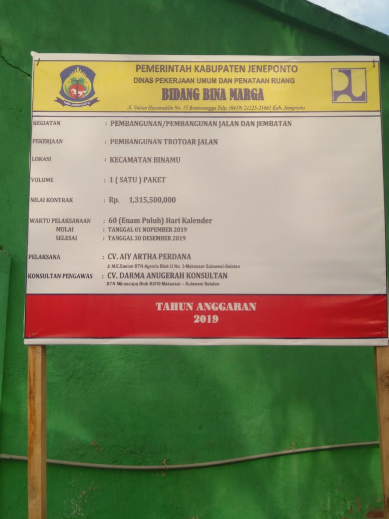Photo Proyek Pembangunan Trotoar yang dedang diperbaiki
