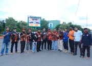 MPC Pemuda Pancasila Jeneponto Turun Kejalan Bagikan Masker