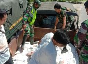 Medan Sulit Bukan Halangan Bagi Babinsa Kawal Distribusi Beras