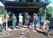Satgas TMMD 107 Kodim 1426/Takalar Bedah Rumah Warga Tidak Layak Huni