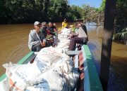 Koramil 1203-05/Sei Laur Rampungkan Pengawalan Pendistribusian Beras