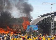 Ribuan Karyawan Peringati Hari Buruh di Site Tanjung Ulie Berakhir Pengrusakan Alat Berat