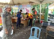 Cegah Corona, Personil Koramil Wotu Pantau Pintu Masuk ke Luwu Timur di Posko Covid-19 Burau