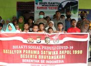 Gelar Bhakti Sosial Serentak, Batalyon Parama Satwika 1998 Polda Sulsel Santuni Anak Yatim