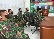 Pererat Silaturahmi, Dansatgas Yonif 133/YS Lakukan Video Conference