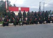 Sinergitas Babinsa Kodim 1417 kota kendari kawal aksi unjuk rasa penolakan TKA CINA