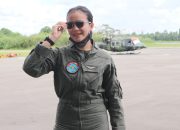 Anong Penerbang Cantik yang Distribusikan Beras ke Wilayah Sungkung