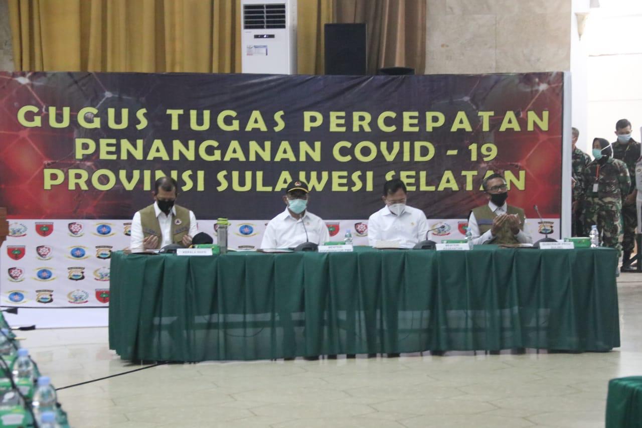 Letjen TNI Doni Monardo Apresiasi Penanganan Covid-19 di Sulsel, Kabid Humas : Polda Sulsel Konsisten Kawal Penanganan Covid 19