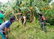 Peduli Desa Binaannya, Bhabinkamtibmas Desa Patani Kerja Bakti Bersama Warga