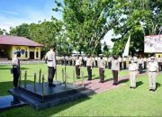 Dipimpin Kapolres, Upacara Korps Raport Kenaikan Pangkat di Polres Tolitoli tetap terapkan protokol kesehatan