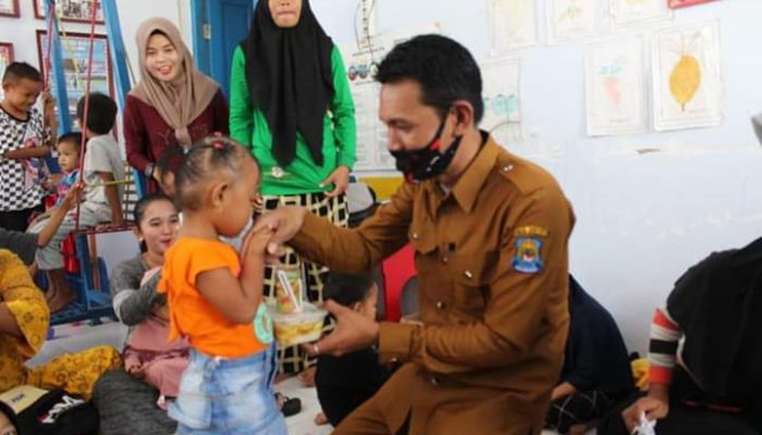 Cegah Stunting, Pemerintah Desa Maero Rutin melakukan peningkatan gizi melalui pemberian makanan tambahan