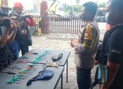 Polres Pelabuhan Makassar Amankan Puluhan Busur dan Ketapel Pasca Tawuran di Jalan Barukang