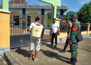Bersama Unsur Tiga Pilar, Bhabinkamtibmas Polsek Polut Semprot Disinfektan Cegah Covid-19