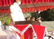 WAKIL BUPATI TOLITOLI PIMPIN UPACARA PENURUNAN BENDERA.