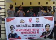 Peringati HUT ke-75 RI, TNI-Polri Gelar Baksos Serentak di Desa Patani