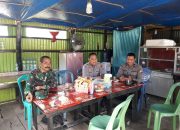 Tingkatkan Sinergitas TNI – Polri Danramil dan Kapolsek Pattallassang Ngopi Bareng