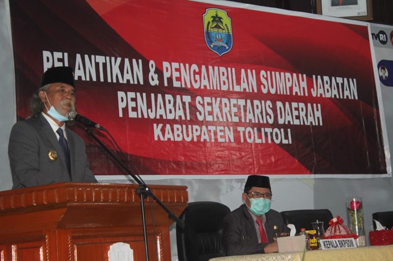 Bupati Lantik Moh Asrul Sebagai Pejabat Sekda Tolitoli