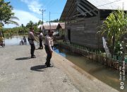 Sat Samapta Polres Buol, Pantau Debet Air di Desa Terdampak Banjir