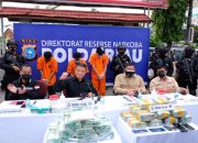 Polda Riau Berhasil Ungkap 36 Kg Sabu Dan Amankan 5 Tersangka.