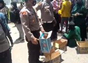 Aksi Simpatik Kabag Ops Polres Tolitoli Saat Demo Mahasiswa Tolak UU Omnibus Law