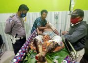 Bawa Bensin, Pengendara Motor Terbakar Saat Tabrakan