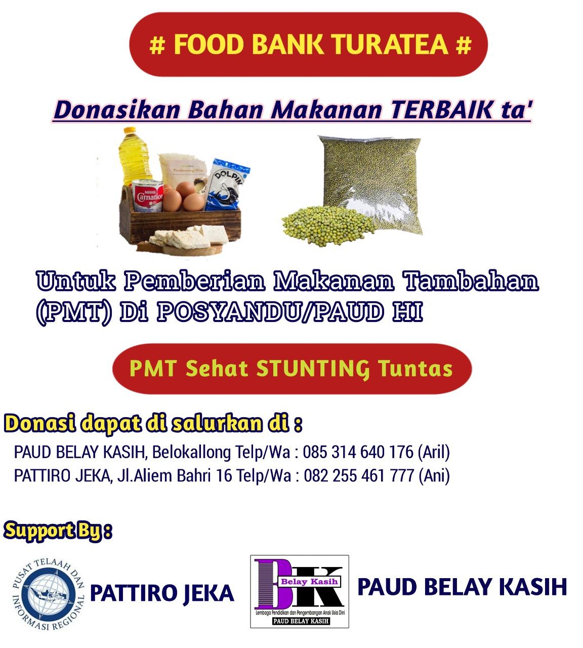 Bekerjasama PAUD BELAI KASIH, PATTIRO JEKA Akan Launching Food Bank Turatea