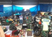Anggota Koramil Kodim 1426/Takalar Terus Laksanakan Himbauan Protokol Kesehatan di Tempat Keramaian