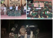 Sweeping Kendaraan, Satgas Yonif 642 Kapuas berhasil Amankan Pelaku Pembawa Narkoba.