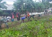 Jalin Persaudaraan TNI dengan Rakyat, Koramil 1413-05 Kabaena Lakukan Kerja Bakti