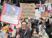 Pengunjuk rasa pro Palestina dan pro Israel bentrok di Kanada