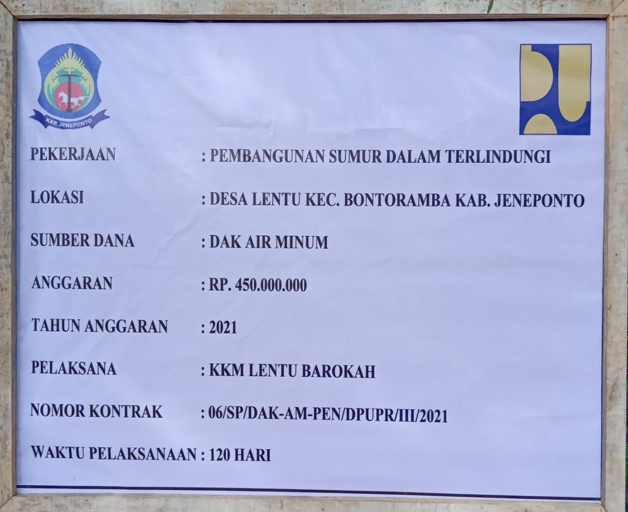 Dapat bantuan pembangunan sumur dalam, Kades Lentu Patut Diapresiasi