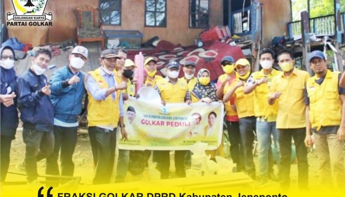 Fraksi Golkar DPRD Kabupaten Jeneponto Sambangi Korban Banjir di Tarowang